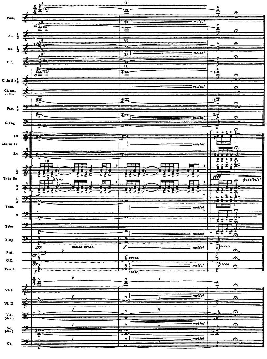 Figure 42: Sinfonia Sacra, Hymn (Major-minor Chord) An example of how the major-minor chord is used in Sinfonia Sacra, coming from the final three bars of Hymn, where the trumpet motif (taken from