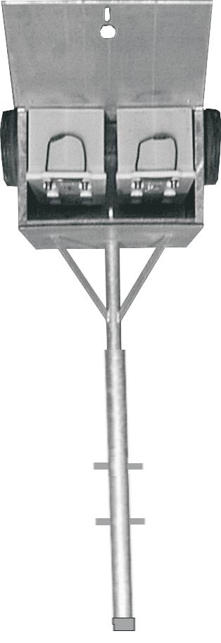 Aluminium traffic signal stand Sealing cap Fastening strap for signal head Fastening strap for