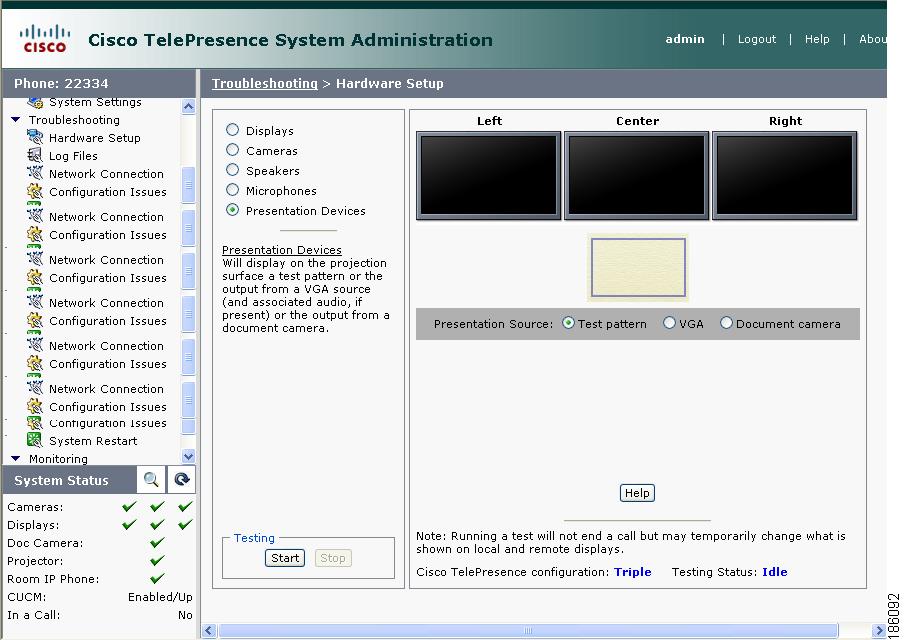 Chapter 9 Initiation, Camera Setup, and Final Assembly Procedures Setting Up the Projector Accessing the Projector Setup Module in the Cisco TelePresence System Administrator This section describes