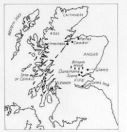 SCOTLAND The setting of the Tragedy of Macbeth spans throughout Ancient Scotland in the middle of the 11th century. This play involves numerous thanes (or mayors) of villages throughout Scotland.