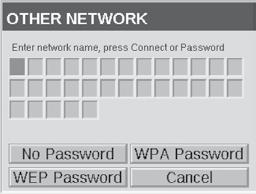8. If the network SSID does not appear in the list of available networks, but the network is close enough that it should be able to connect, select the Other Network button from the Wi-Fi networks