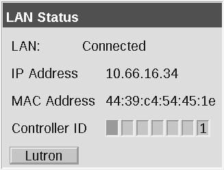 Wi-Fi Setup 3. The LAN status screen will display as connected when a cat5 connection is made between the LAN module and the network device.