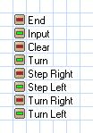 corresponding commands or as much more comfortable via TrainController. For this option have to be eight push buttons created at the Switchboard.