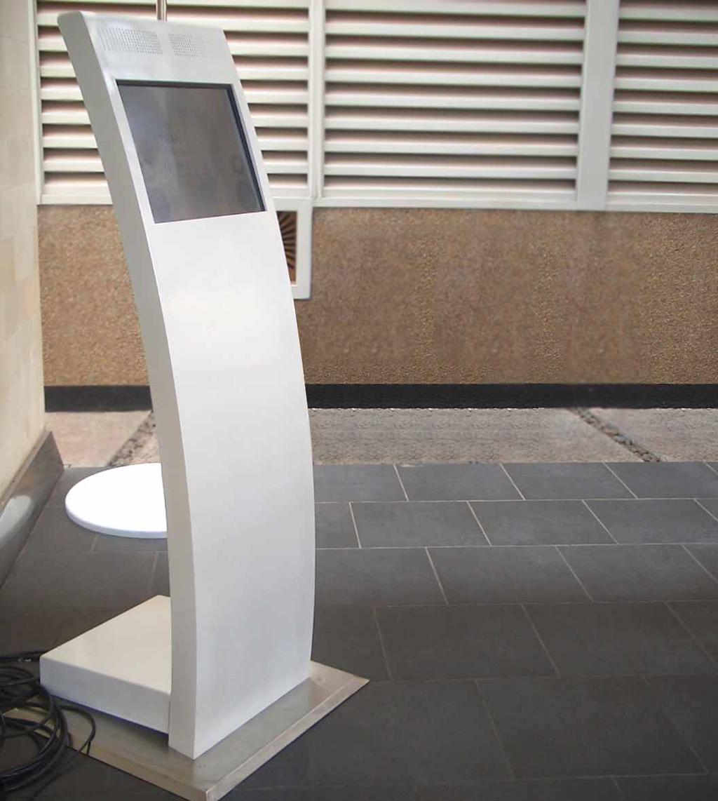 Our most elegant look Kiosk type. Packaged with slim and tough body, L-Type Kiosk is very suite for public information which can catch peoples eye to come and use this Kiosk.