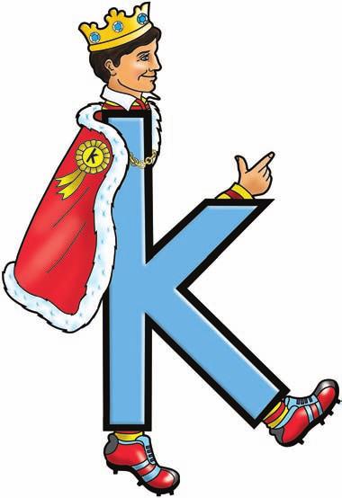Kicking King says k in words, k in words, k in