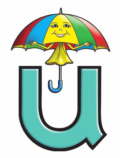 Uppy Umbrella says u in words, u in words, u in