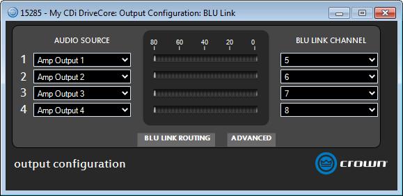 This panel also displays clock sync status and BLU link input/output connection status. Input/output errors and corrected errors are also displayed and can be reset from this panel.