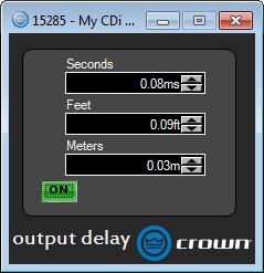 Using HiQnet Audio Architect Input/Output Delay Panels The CDi DriveCore Series amplifiers offer an Input (pre-crossover) and Output (post- Crossover) Delay for each channel.
