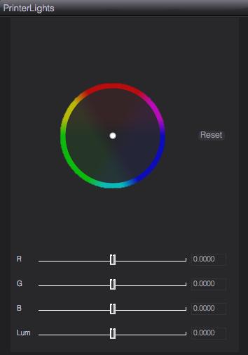 3.3.1. Printer Lights: Here you can set RGB offsets (printer lights).