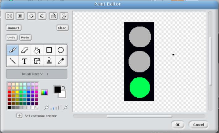 Exercise 1: Creating the Traffic Light Sprite 1. Open a new Scratch Project. 2. Delete the cat. 3.