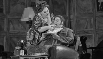 KEN HOWRD/METROPOLITAN OPERA Stephanie Blythe as Mistress Quickly and Ambrogio Maestri in the title role of Verdi s Falstaff Chorus Master Donald Palumbo Assistant to the Costume Designer Zeb Lalljee