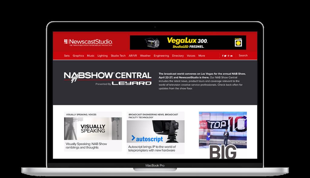 Example titling: NewscastStudio s Set of the Year Presented by Company ABC Trade Show Coverage Sponsorship Previously