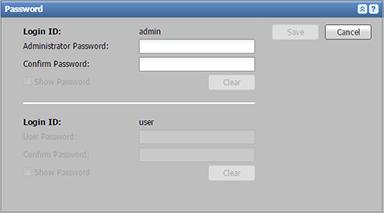 The Users and Roles page opens, showing the Password panel (see figure 43). 1 3 4 2 4 Figure 43.