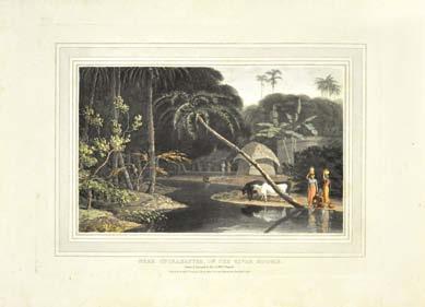 well-balanced compositions (Sutton). The pictures of Calcutta are particularlty noteworthy; Calcutta from the Garden Reach is one of the most famous of the Daniell pictures.