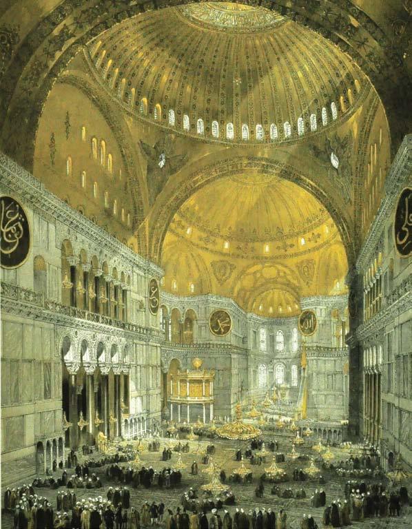 51. FOSSATI, Gaspard. Aya Sofia Constantinople, as recently restored by order of H.M. the Sultan Abdul Medjid. Colnaghi, London, 1852.