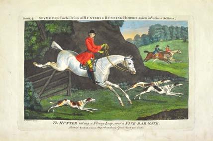 92. SEYMOUR, James. [Twelve prints of hunters and running horses taken in various actions]. London: Bowles & Carver, [ca. 1800].
