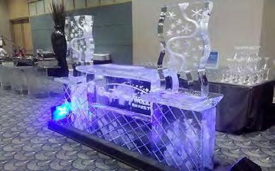 ACRYLIC CENTERPIECES Allow your logo or event icon to shine as the center of attention at each table! Clear acrylic etched with your brand shines with LED light.