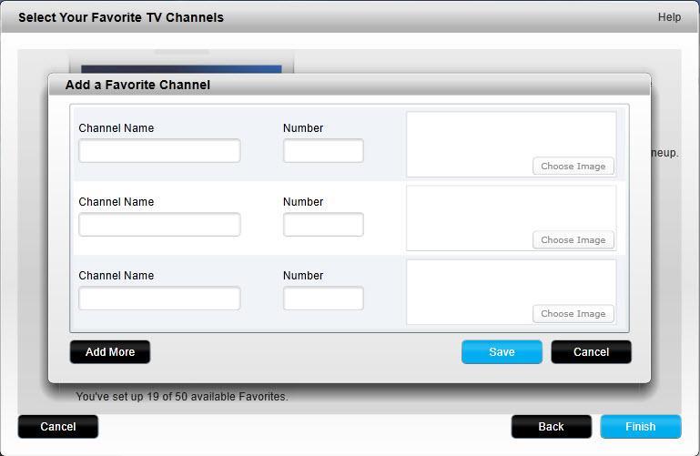 4. On the Select Your Favorite TV Channels screen, you can drag and drop your current Favorites into the exact order you want them to appear on your Harmony Smart Control.