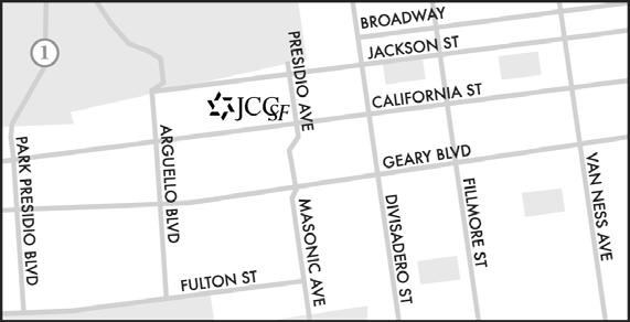LOCATION, DIRECTIONS & PARKING The JCCSF is located in Pacific Heights, at the corner of California Street and Presidio Avenue.