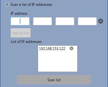 4.2 Manual device discovery If PowerStream Plus doesn t automatically detect the encoders and decoders on the same subnet as your controller system, you can add them manually. 4.2.1 Scanning one or more IP addresses 1 From the PowerStream Plus menu, select Manual Device Discovery.