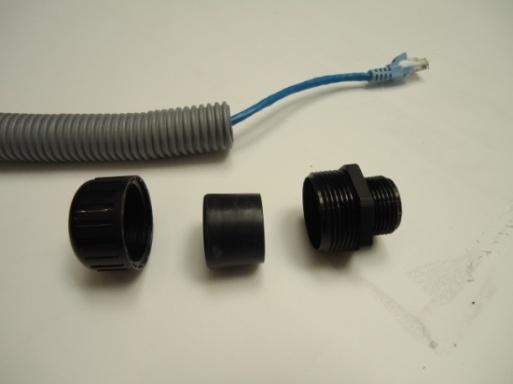 The size of the flex conduit that matches with the conduit gland is is 3/4 (trade size), or with actual