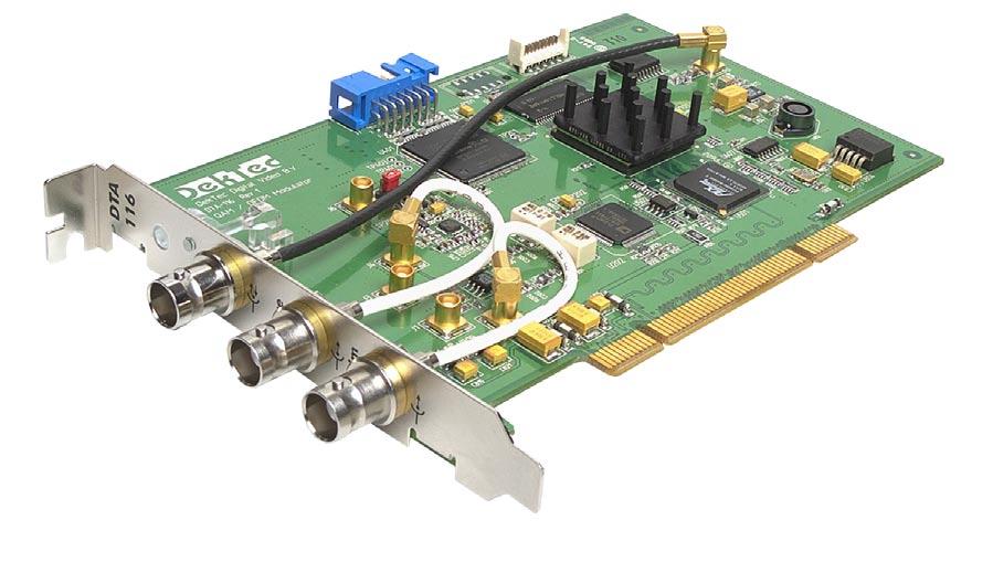 DTA-116 Multi-Standard Modulator with IF and Digital I/Q Output PCI Cards Multi-standard modulator with support for most QAM-, OFDM- and VSB-based modulation standards Supports all constellations and