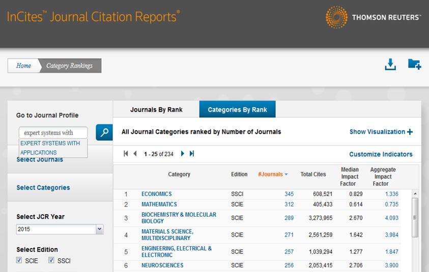 Condition #2: The journal has Impact Factor but the article is not indexed in Web of Science yet Log on to Thomson Reuters Web of
