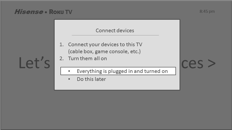 Guided Setup 6. Using a computer, tablet, or smartphone with an Internet connection, go to the web address displayed on the screen and enter the code that appears on your screen.