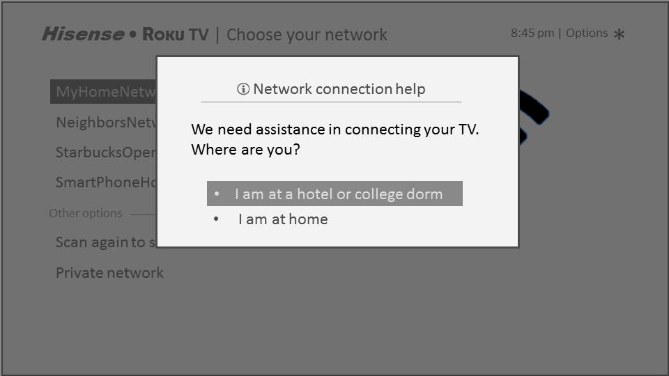 Using your TV Content might be limited or unavailable if you try to connect outside your home country due to geo-filtering. To connect your TV to the restricted network 1.