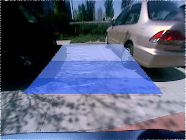 Unlike the lens distortion correction and perspective correction, the overlay calibration is intended to be applied on a device by device basis in system, which