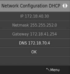 1) 2) 3) 1) In the Setup Menu you will need to highlight and select Network Configuration. 2) When the Network menu appears highlight and select Wired Network.