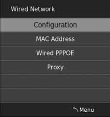 DHCP - will automatically connect the TV to your home network (this is the default setting and is highly recommended).