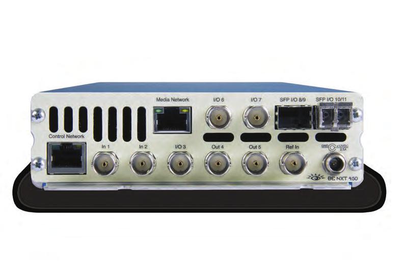 Ethernet Port for Web Control GigE Streaming Media I/O Port Supports Unicast and Multicast Streaming 2 SDI I/O Ports Independently Assignable as Sources or Destinations 2 Dual SFP Ports for Fiber
