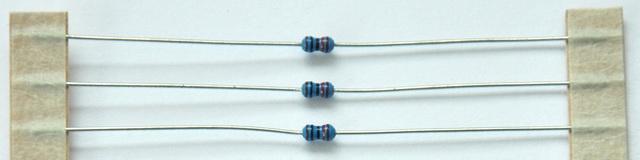 2.2.2 Resistors Resistors Start by installing resistors, since they have the lowest shape. Resistors used in this kit are metal film type, 1/6W and are accurate within 1%.