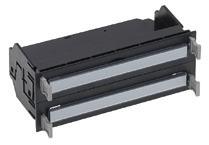 19 PANELS 090.6137 Connection Module Holder HD, 4x 6-port/u, Cat.6A ISO with blind element, black 090.