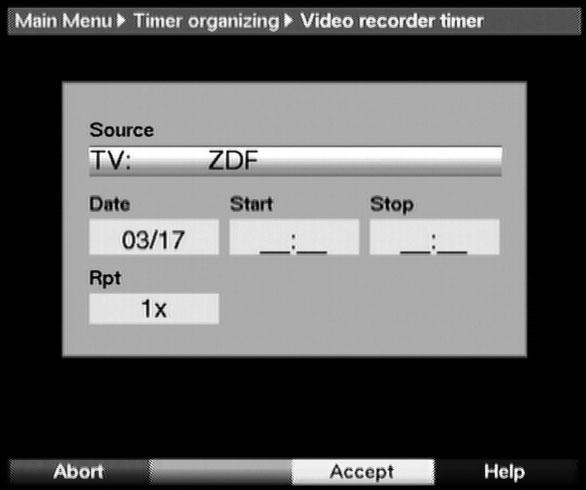 Example: Timeshift playback You have missed the start of the Formula 1 race - no problem! The PVR will show you the race at a later time (timeshift), while continuing to record the event.