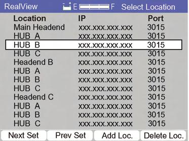 5 Options 5.1 realview (Option) Use the realview option to view the upstream spectrum as displayed at the AT2000/AT2500H location.
