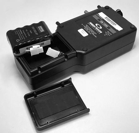 6 Maintenance, Support and Service 6.1 Battery Replacement The CM1000 s battery is a nickel metal hydride battery, which is user replaceable. Battery replacements are available from Sunrise Telecom.