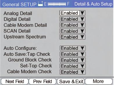 Chapter 3 User Setup Figure 3-13 Detail Screens - The administrator may enable or disable the users access to Detail measurement results screens by selecting the type of measurement result details