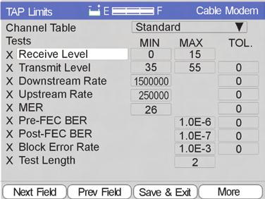 Chapter 3 User Setup Test Length The test length specifies the amount of time during which the PreFEC BER and PostFEC BER measurements will be made. The range of programmable times is 1 to 30 seconds.