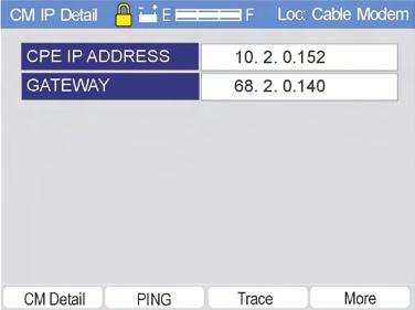 Chapter 4 Measurements Gateway Typically CMTS that provides the interface between your network and the Ethernet connection.