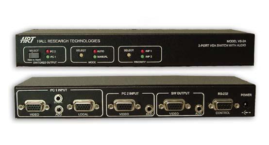 Model VS-2A 2-Port VGA Switch with Audio & Serial Control UMA1119 Rev B Copyright Hall