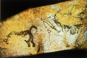 Title Bird - Headed Man with Bison Larger Entity Lascaux Cave Date 15000 BCE Culture Prehistoric, Paleolithic Classification Painting: Mural Material/Medium limestone Material/Medium paint Geographic