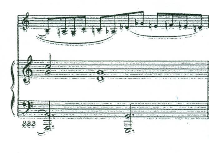 Example 4.11b Shostakovich, Violin Sonata, Op. 134, i, mm. 222 SONATA FOR VIOLIN AND PIANO, OP. 134 By Dmitri Shostakovich Copyright 1969 (Renewed) by G. Schirmer, Inc.