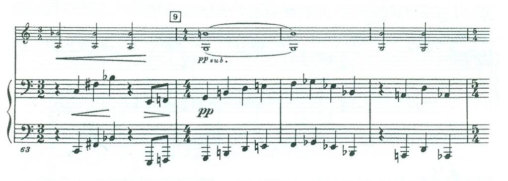14 Shostakovich, Violin Sonata, Op. 134, i, mm. 63-66 SONATA FOR VIOLIN AND PIANO, OP. 134 By Dmitri Shostakovich Copyright 1969 (Renewed) by G. Schirmer, Inc.