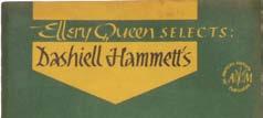 Mystery Masters Dashiell Hammett, Dead Yellow Woman Lawrence E. Spivak/Jonathan Press, New York, 1947. First Edition Thus.