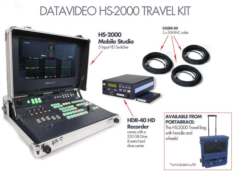 DATAVIDEO HS-2000 TRAVEL KIT Take a look at Datavideo s HS-2000 Travel Kit.