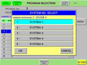 If you select same system no. as current system no., press OK pad to return main menu. If you select different system no.