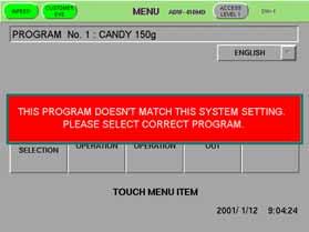or program no. Press OK pad to confirm system no.