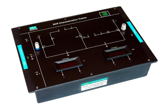 Introduction SCR Characteristic Trainer NV6530 is a compact, ready to use experiment board to demonstrate the fundamental firing concept and operating characteristic of SCR.